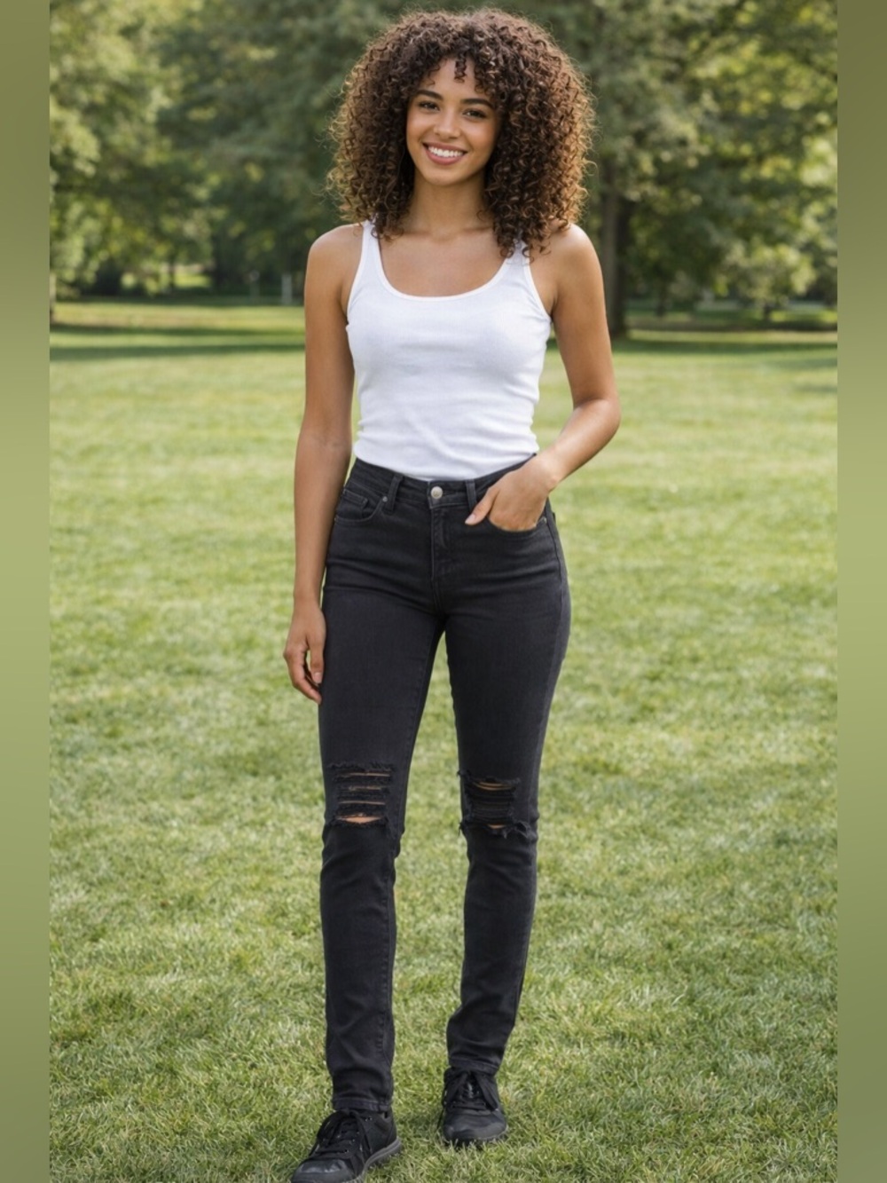 2.1 Denim Black Skinny Jeans size 26